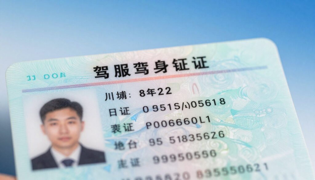 A close-up view of a modern driver's license, prominently displaying various official markings and symbols that signify its validity and expiration dates. The foreground should feature an elegantly designed license with a clear view of its intricate details, like holograms and watermarks. In the middle, a calendar might be subtly included to indicate the duration of validity for different categories, with dates highlighted. The background should be a soft gradient of blue to suggest trust and professionalism, enhancing the focus on the license. The lighting is soft and even, giving a polished and professional appearance to the document. The atmosphere is informative yet inviting, ideal for educating viewers on the nuances of driver's license validity.