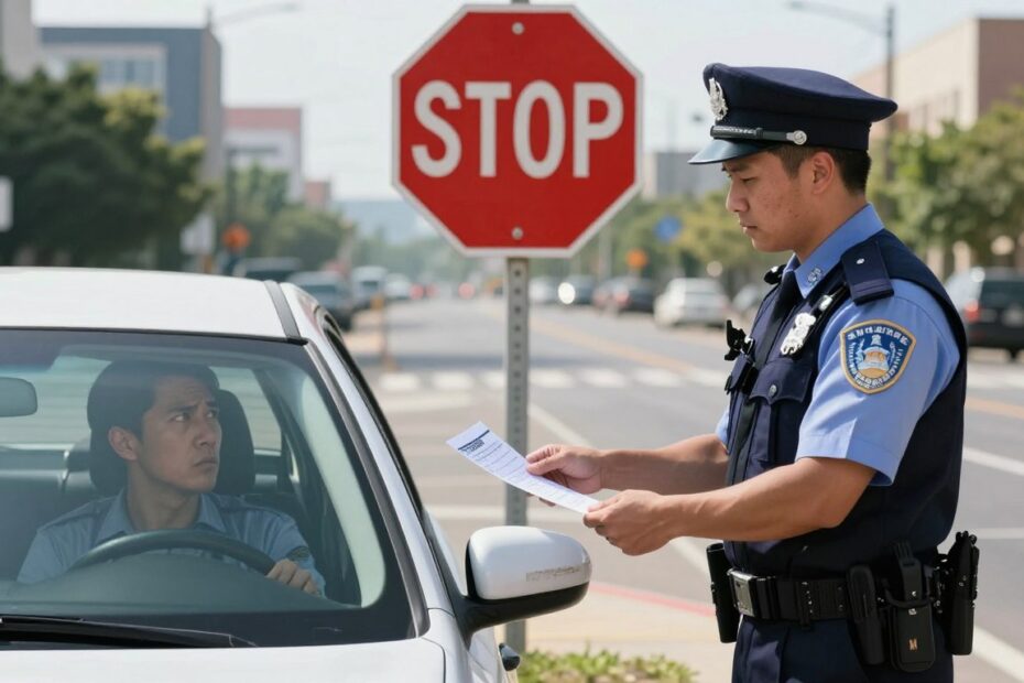 Jaki mandat za niezatrzymanie się na stopie